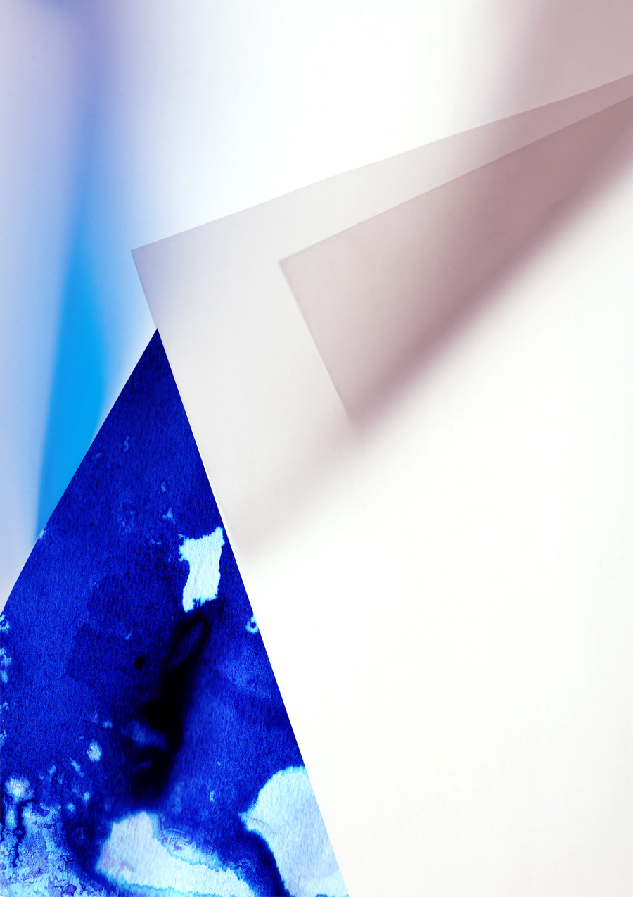 Zakee Shariff &amp; Rosalind Miller, 'Blue light', digital hand illustration over photograph, 84 × 118 cm