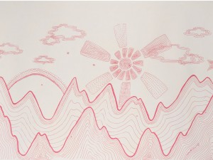 'Karokia' (detail), 2004. Silk-screen print on paper. 60 × 250 cm