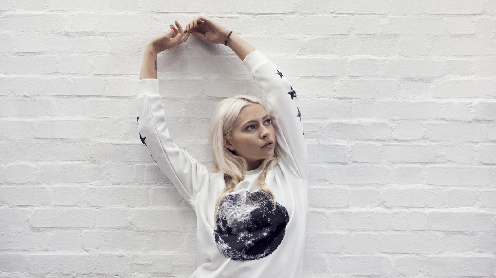 Moon Printed Sweat Photography by Jessica Sargeant. Model Charlie Siddick.
