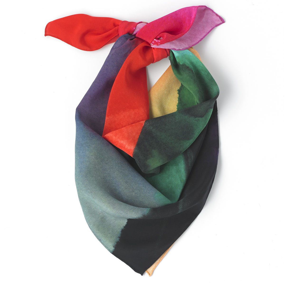 VIRGO Silk digital printed scarf 90 x90 cm. 