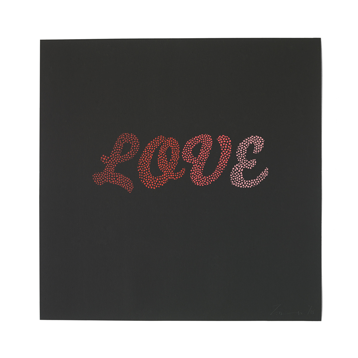 Love Text Digital print 